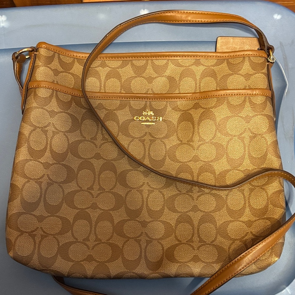 Coach Brown Signature Crossbody Bag
